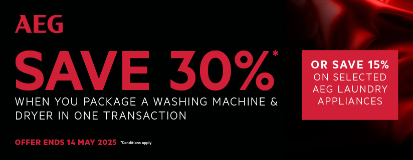 Save Up To 30% On AEG Laundry Packages
