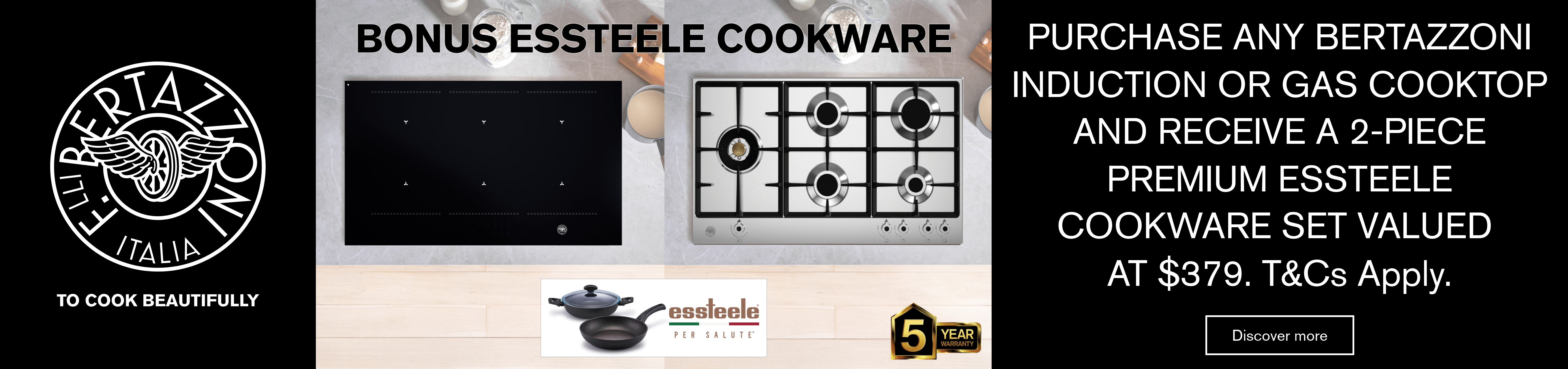 Bonus Cookware Set With Selected Bertazzoni Cooktops