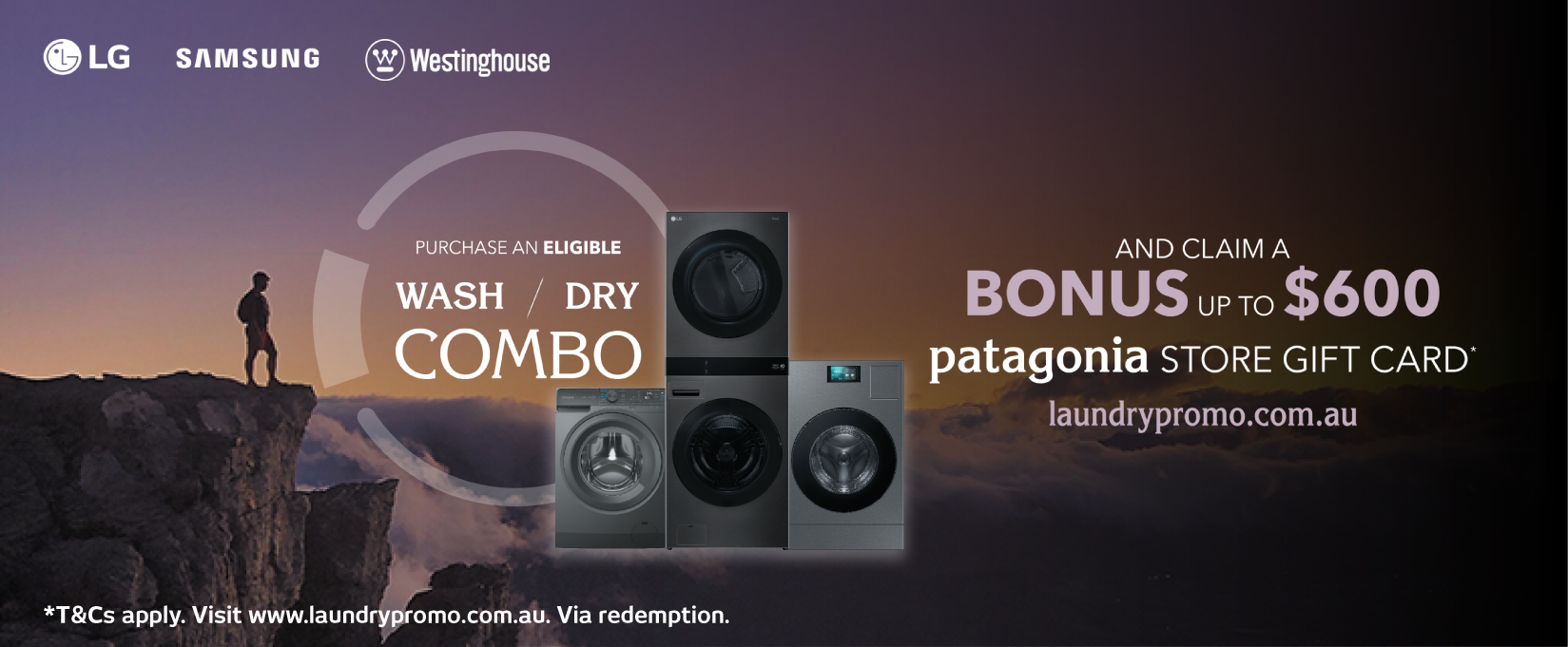 Bonus Patagonia Store Gift Card Up To $600 On Selected Laundry at Elite Appliances