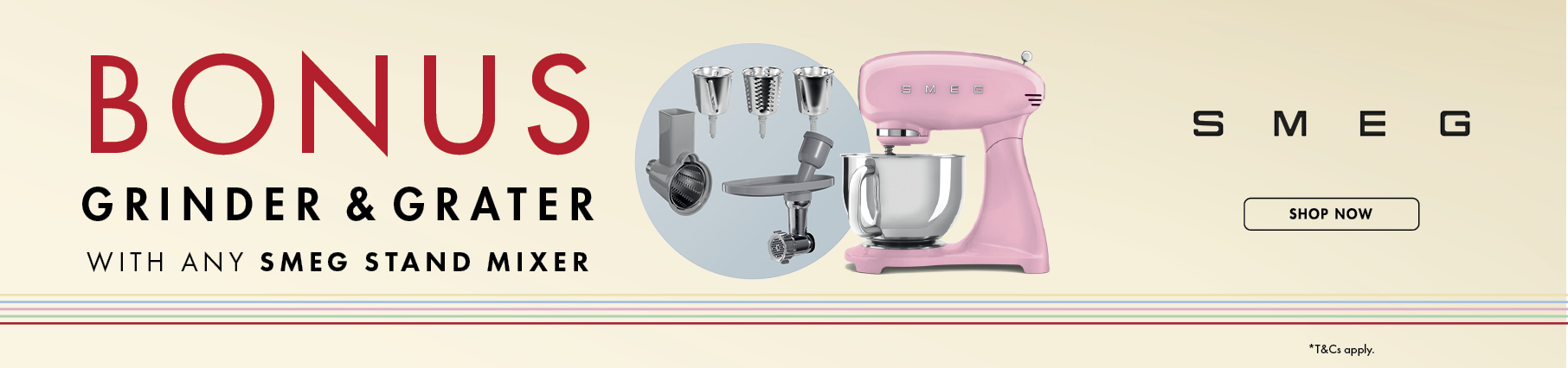 Bonus Grinder & Grater With Any SMEG Stand Mixer