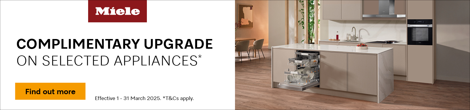 Receive An Upgrade Valued Up To $950 On Selected Miele Appliances