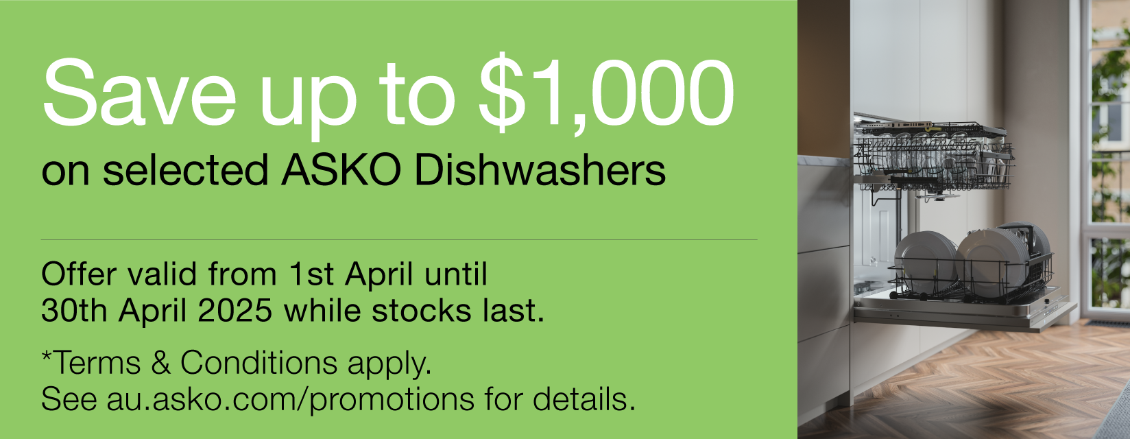 Save Up To $1000 On Selected ASKO Dishwashers