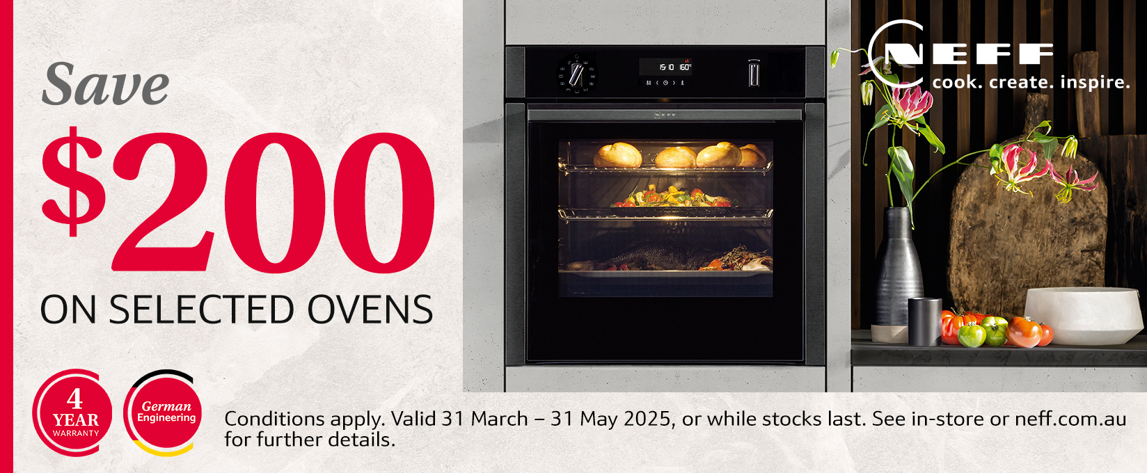 Save $200 On Neff Ovens at Elite Appliances