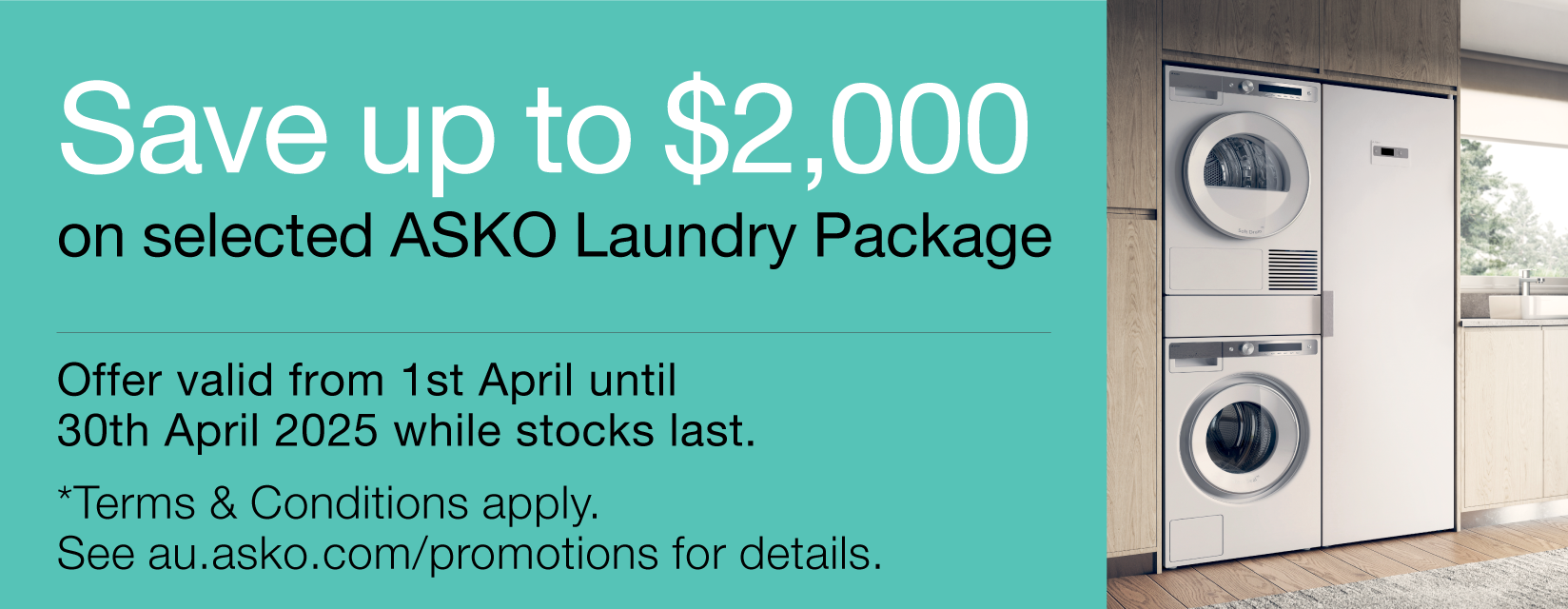 Save Up To $2000 On Selected ASKO Laundry Packages