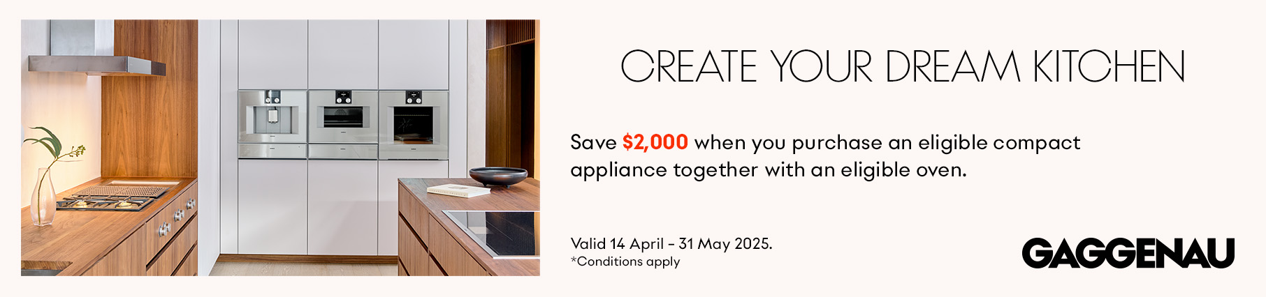 Save $2000 On Selected Gaggenau Compact Appliance & Oven Packages