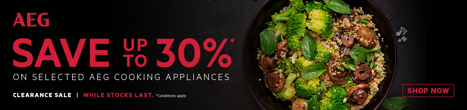 Save Up To 30% Off RRP On Selected AEG Cooking Appliances