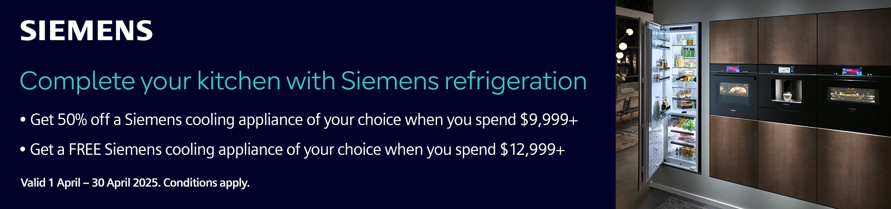 Save On Siemens Cooling Appliances When You Spend Over $9,999