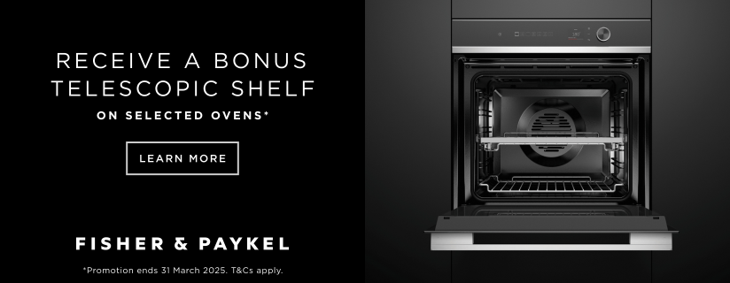 Bonus Telescopic Shelf On Selected Fisher & Paykel Ovens