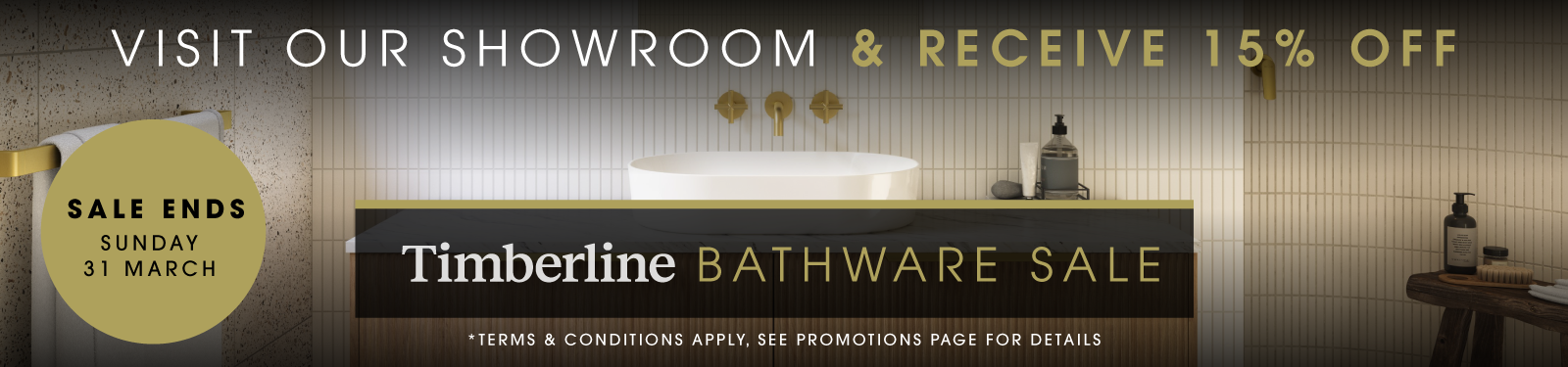 Save 15% On Timberline Bathware