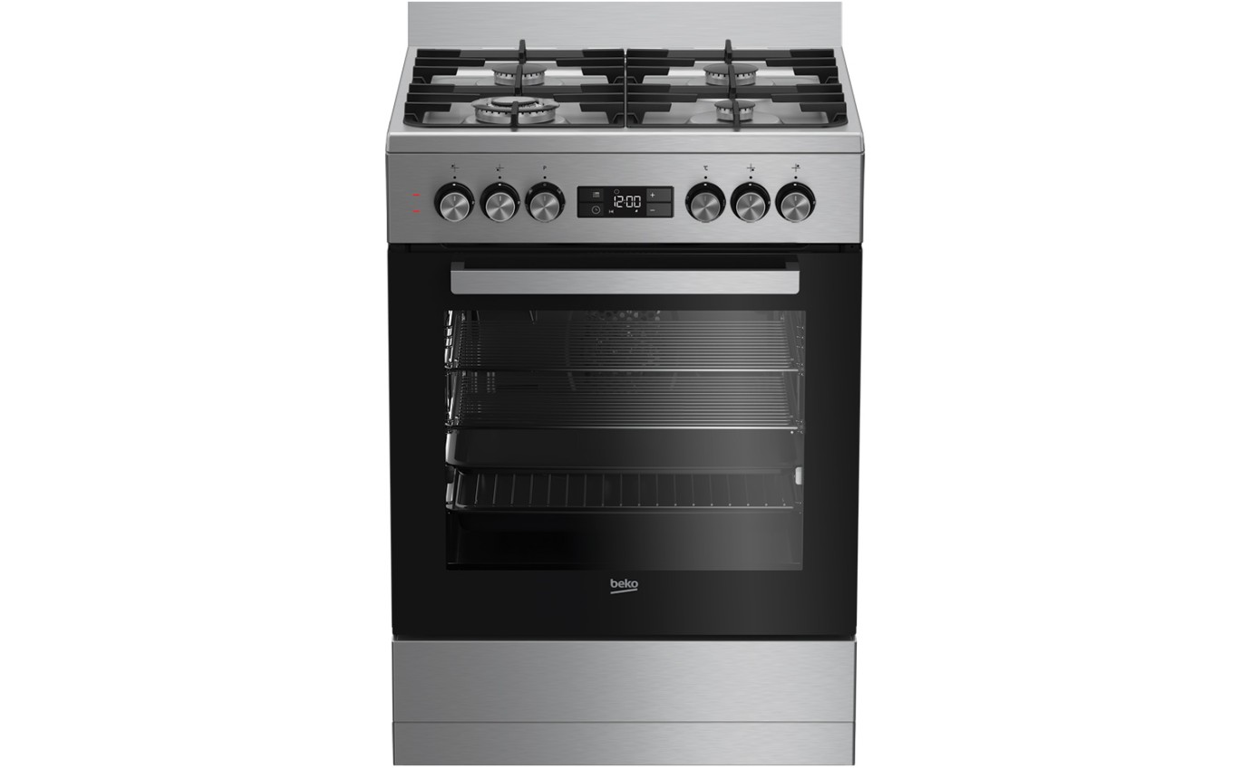 Beko 60cm Dual Fuel Upright Cooker BFC60GMX