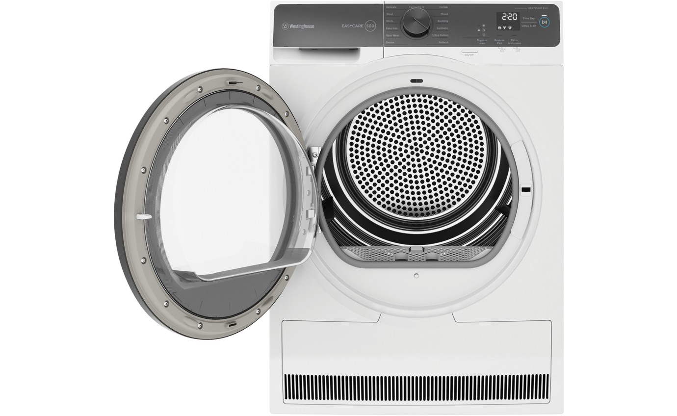 Westinghouse 8kg EasyCare 500 Heat Pump Dryer WDH804N7WA