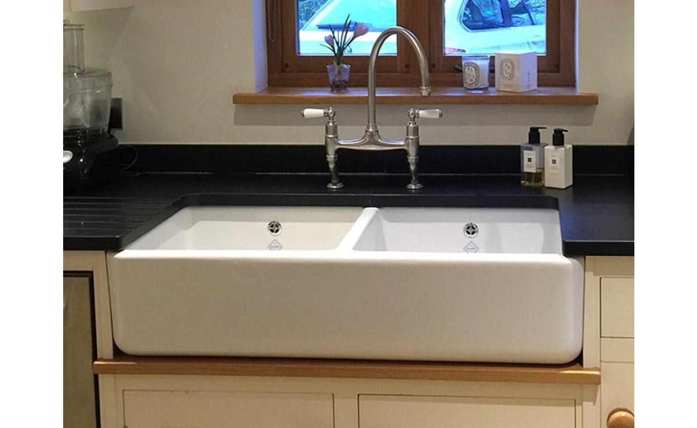 Shaws Double Bowl 1000 Sink SCLD101WH