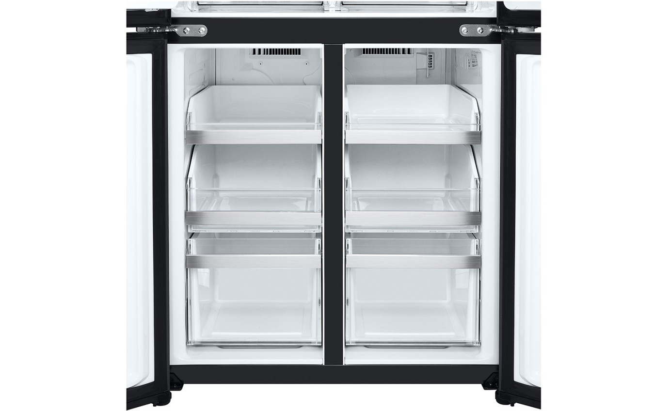 LG 530L Slim Quad Door Fridge (Matt Black) GFB505MBL