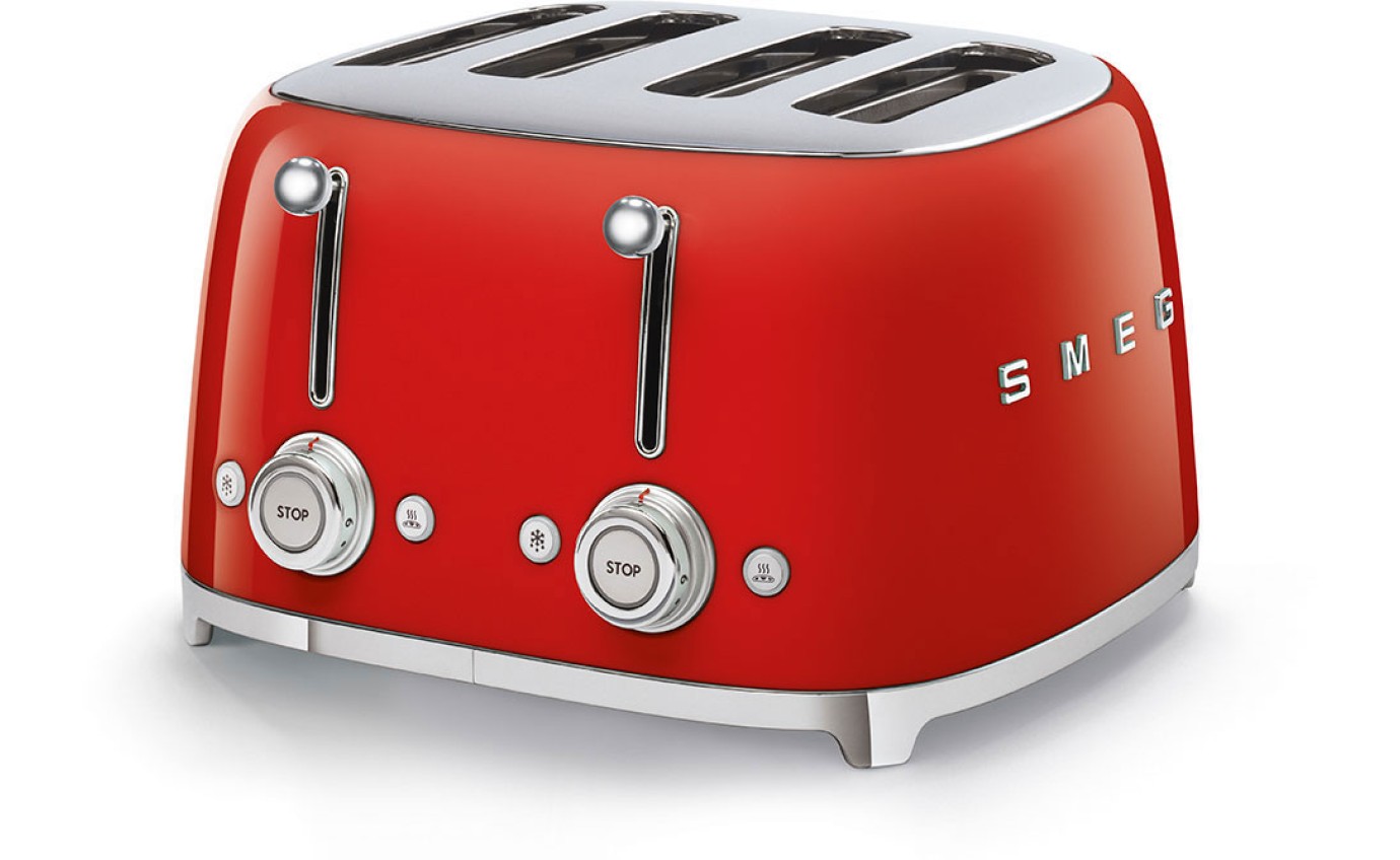 Smeg 50s Retro Style 4 Slice Toaster (Red) TSF03RDAU