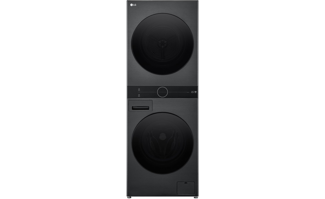 LG 12kg/9kg WashTower™ All-In-One Stacked Washer Dryer (Black Steel) WWT1209B