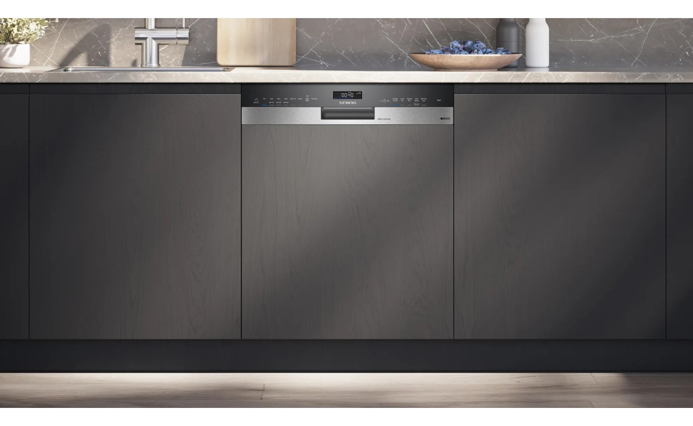 Siemens iQ500 Semi-Integrated Dishwasher Stainless Steel SN55HS01CA