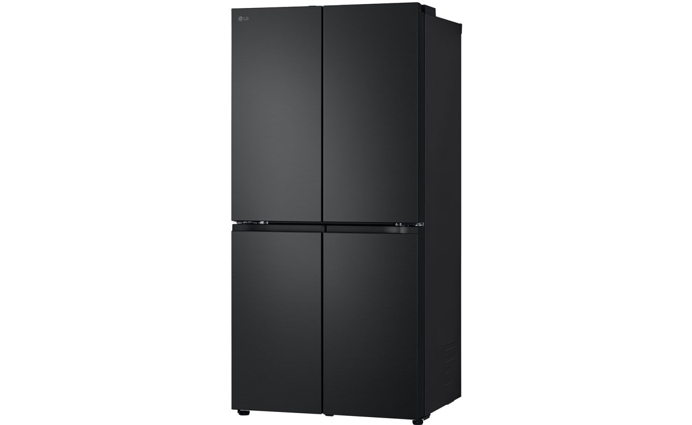 LG 530L Slim Quad Door Fridge (Matt Black) GFB505MBL