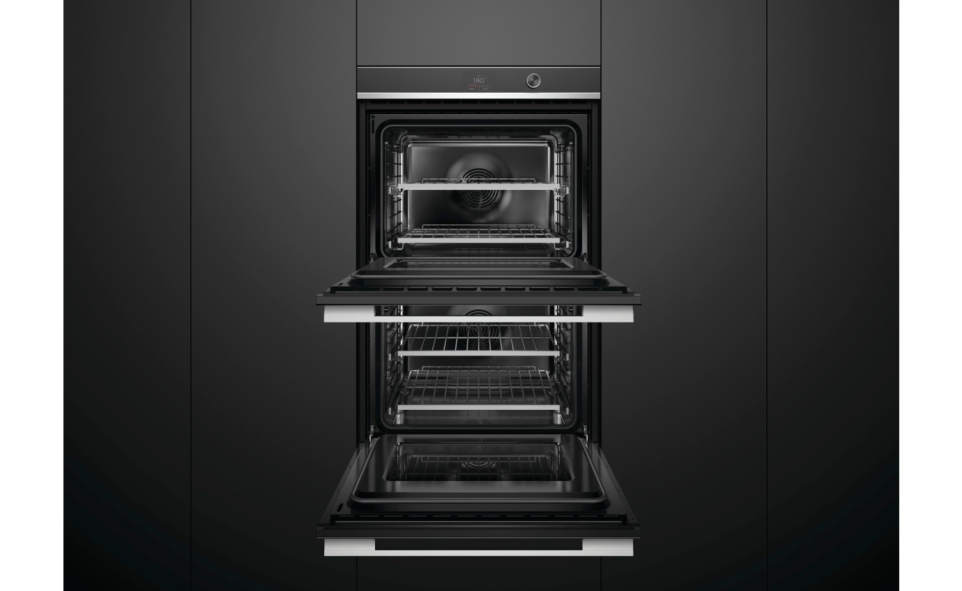Fisher & Paykel 76cm Series 9, Contemporary Pyrolytic Double Oven OB76DDPTDX2