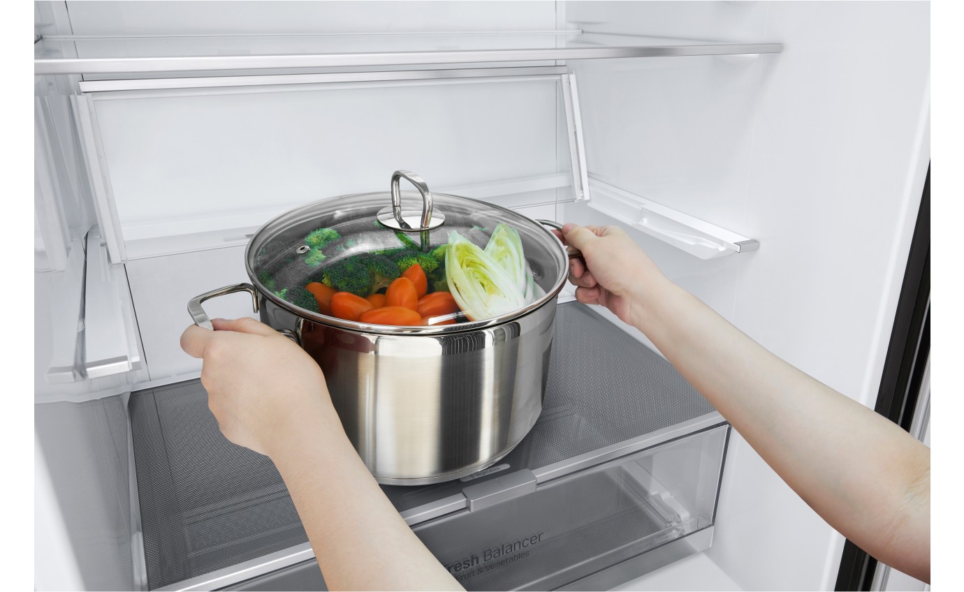 LG 420L Bottom Mount Fridge (Matte Black) GBW455MBL