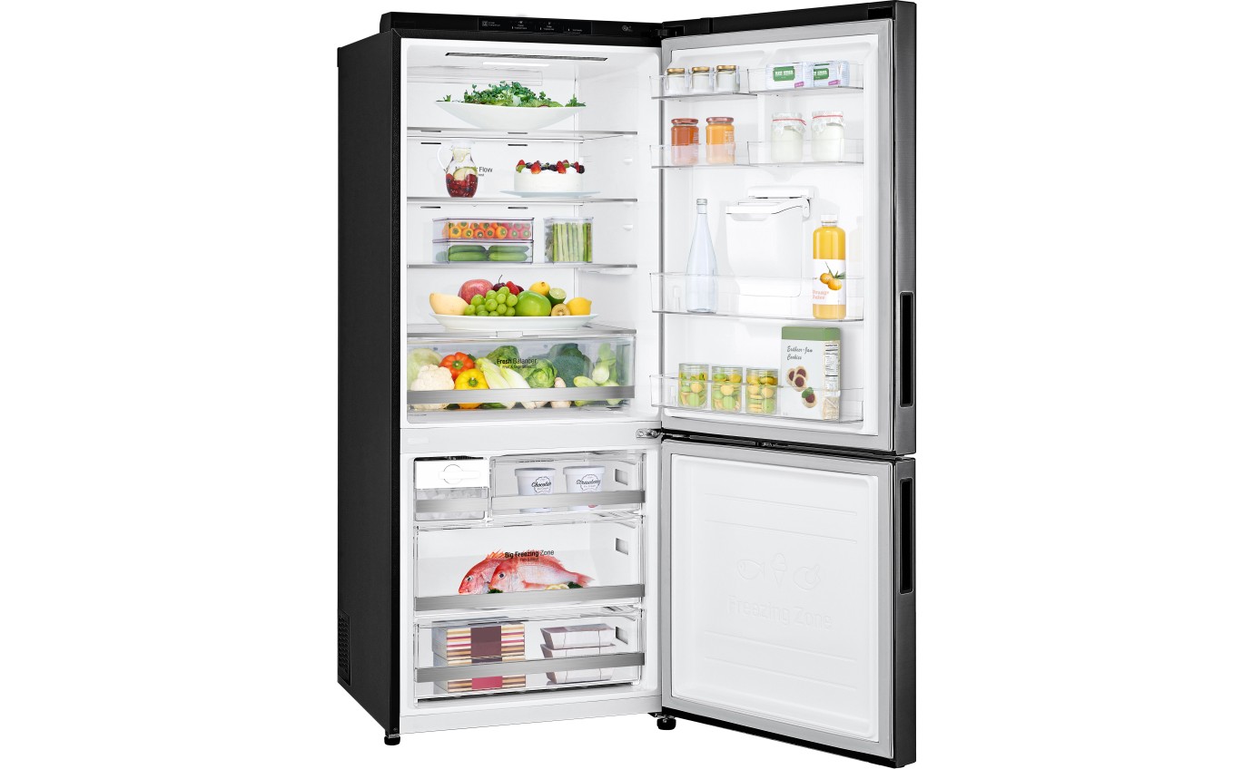 LG 420L Bottom Mount Fridge (Matte Black) GBW455MBL