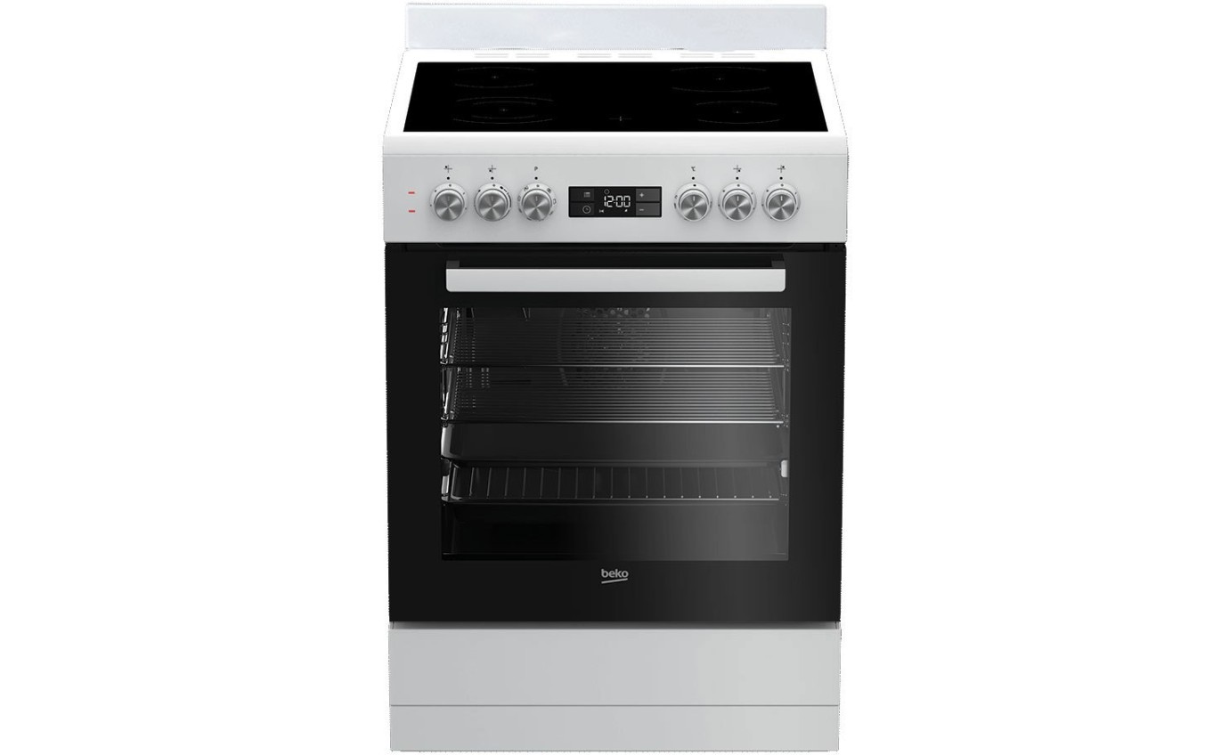 Beko 60cm Vitroceramic Upright Cooker BFC60VMW1