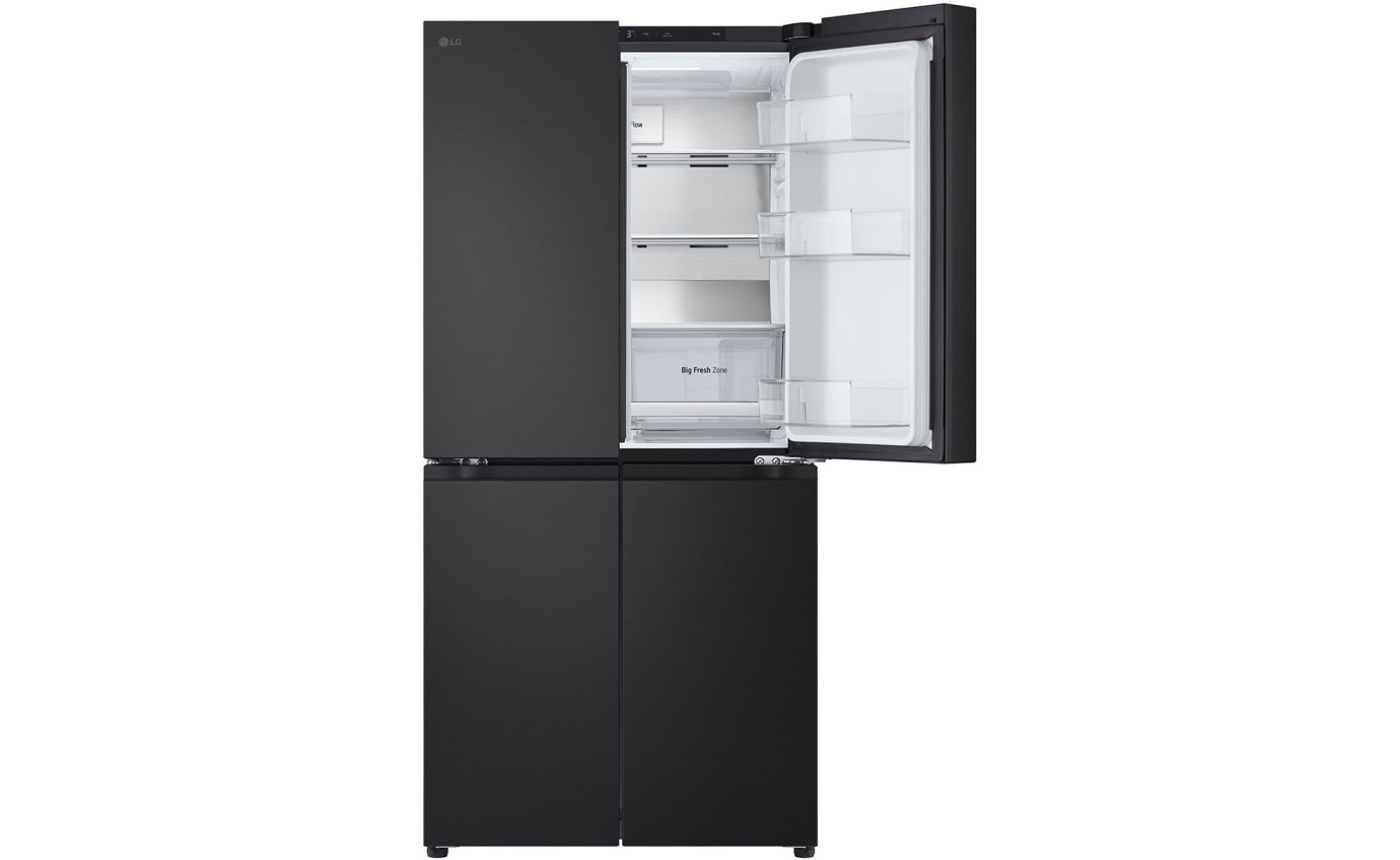 LG 530L Slim Quad Door Fridge (Matt Black) GFB505MBL