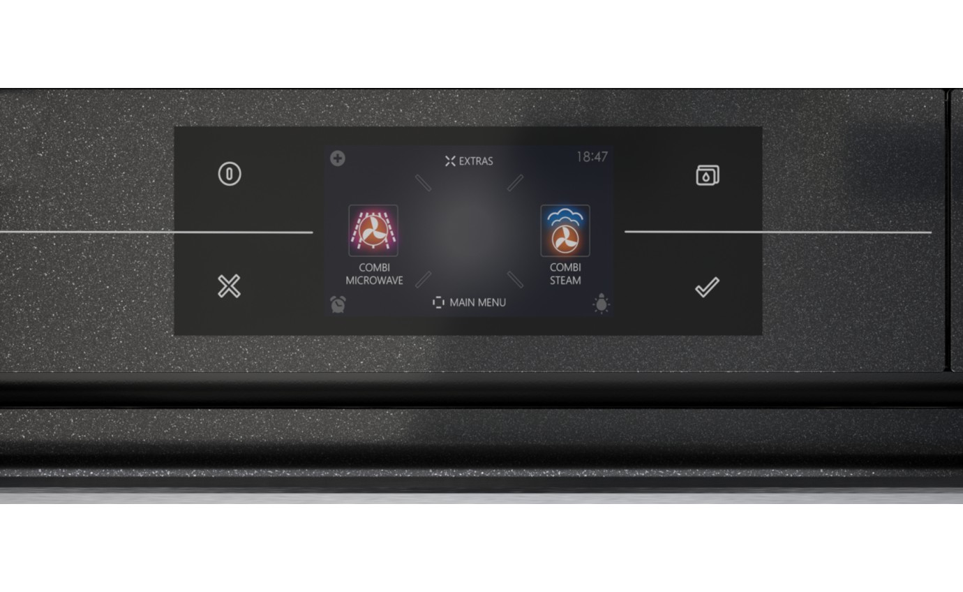 Asko 45cm Compact Combi Steam Oven (Black Glass) OCSM8478G