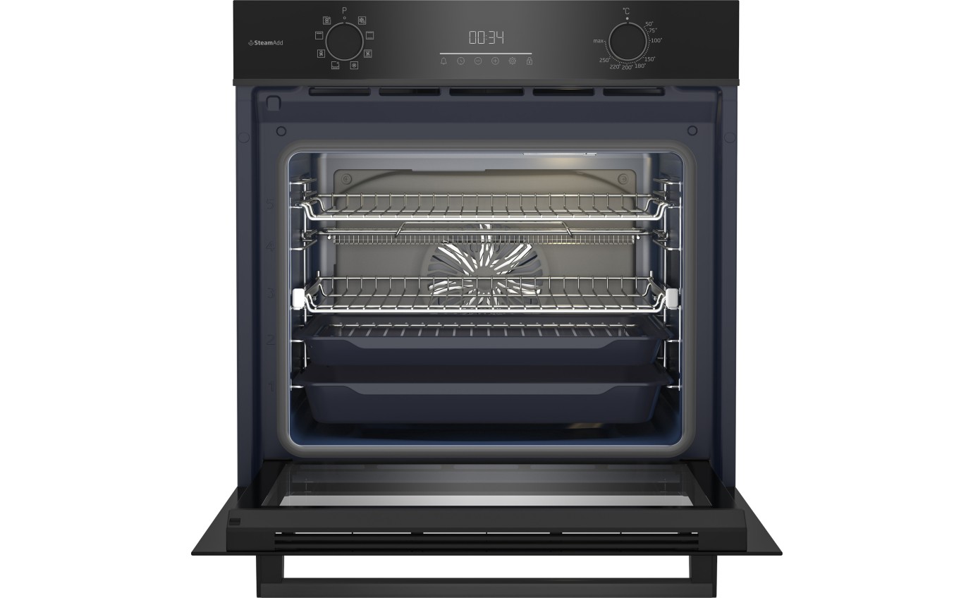 Beko 60cm Multifunction Built-in Oven with SteamAdd & Airfry BBO6851MDX