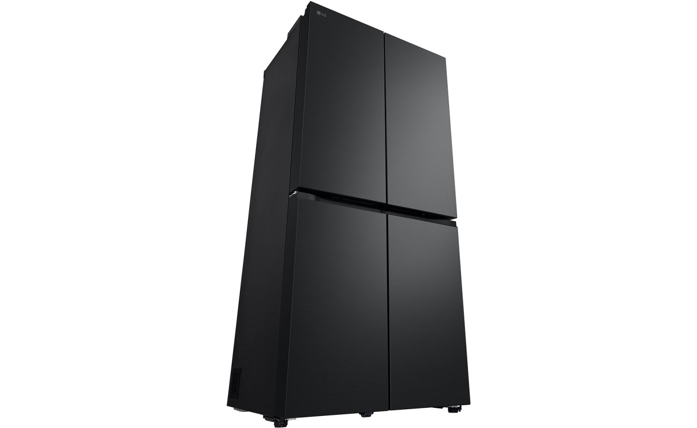 LG 530L Slim Quad Door Fridge (Matt Black) GFB505MBL