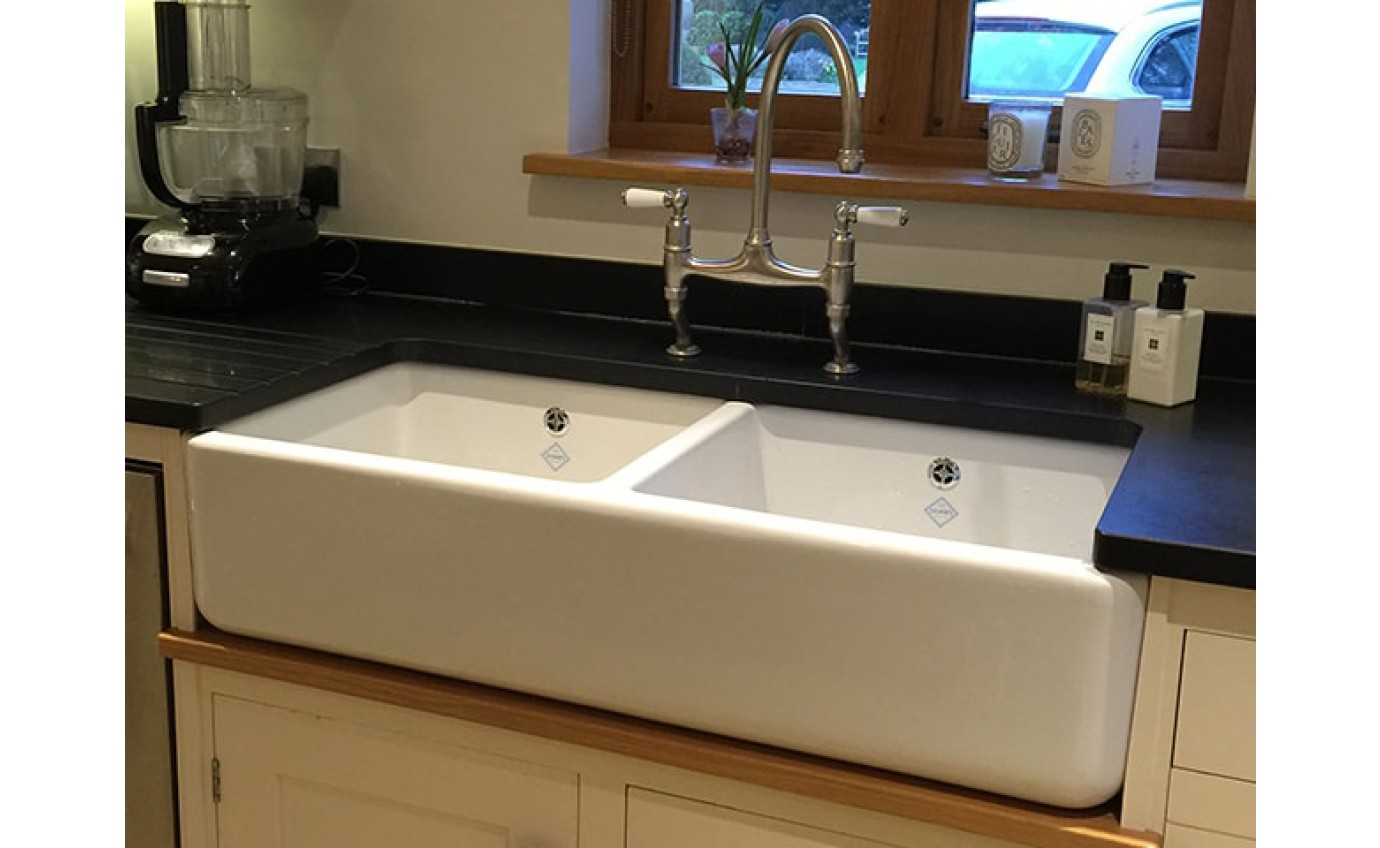 Shaws Double Bowl 1000 Sink SCLD101WH
