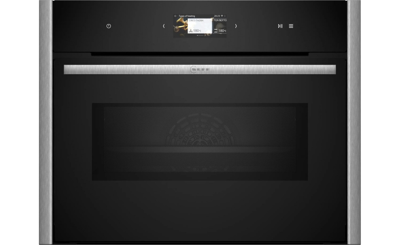 Neff 45cm N 90 Built-in Compact Oven with Microwave Function (Metallic Silver) C29MS3AY0MS