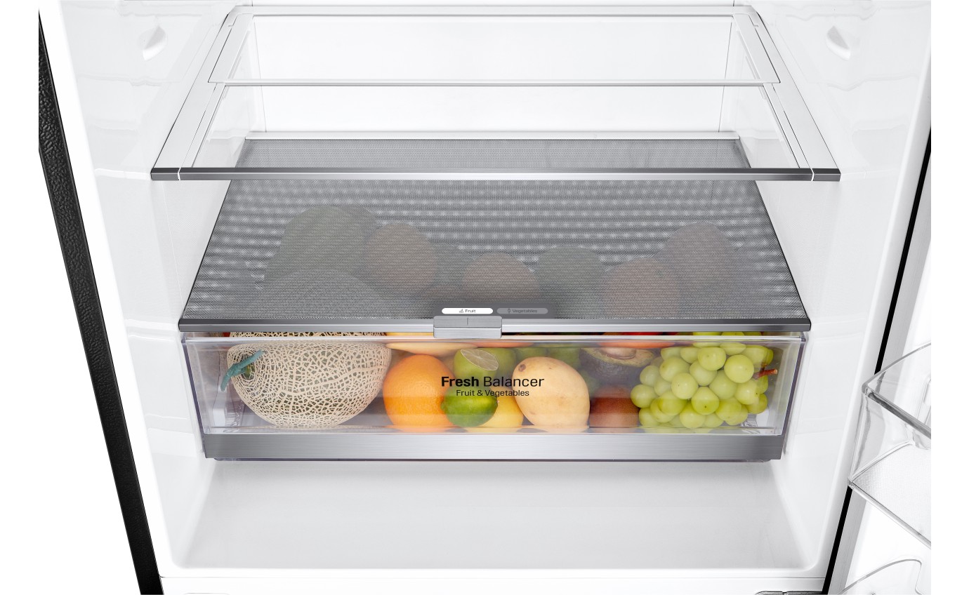LG 420L Bottom Mount Fridge (Matte Black) GBW455MBL