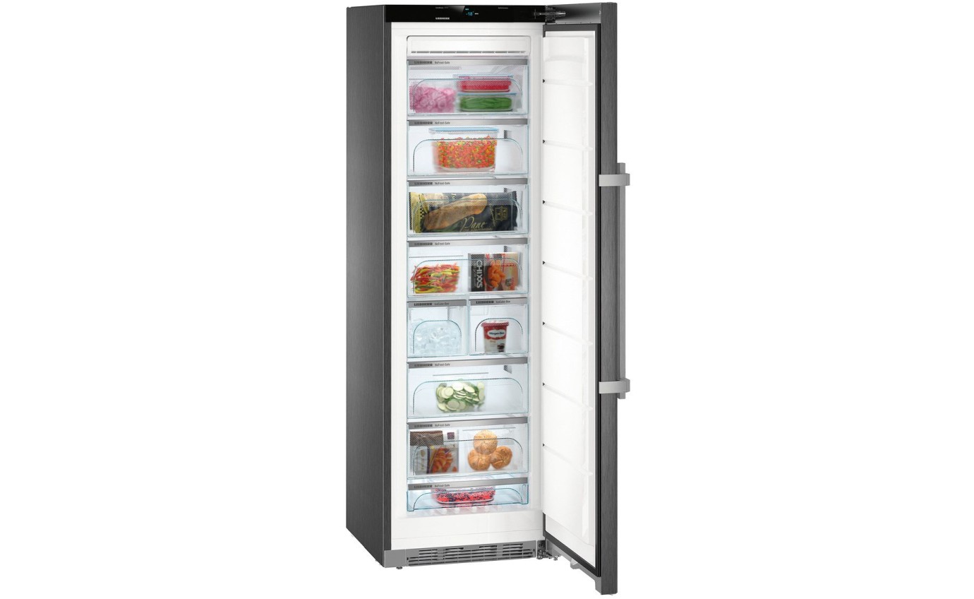 Liebherr 277L Premium Series Freestanding Freezer with NoFrost (BlackSteel) SGNPBS4365