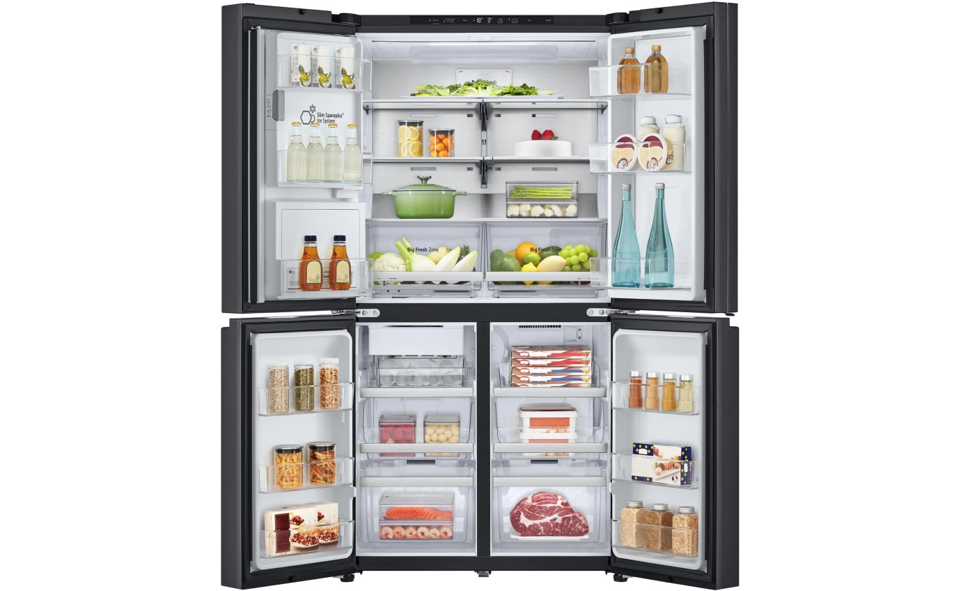 LG 638L French Door Fridge (Matte Black) GFD700MBLC