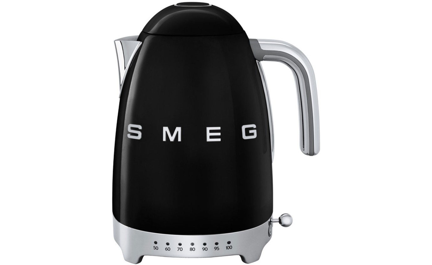 Smeg 50s Retro Style Variable Temperature Kettle (Black) KLF04BLAU