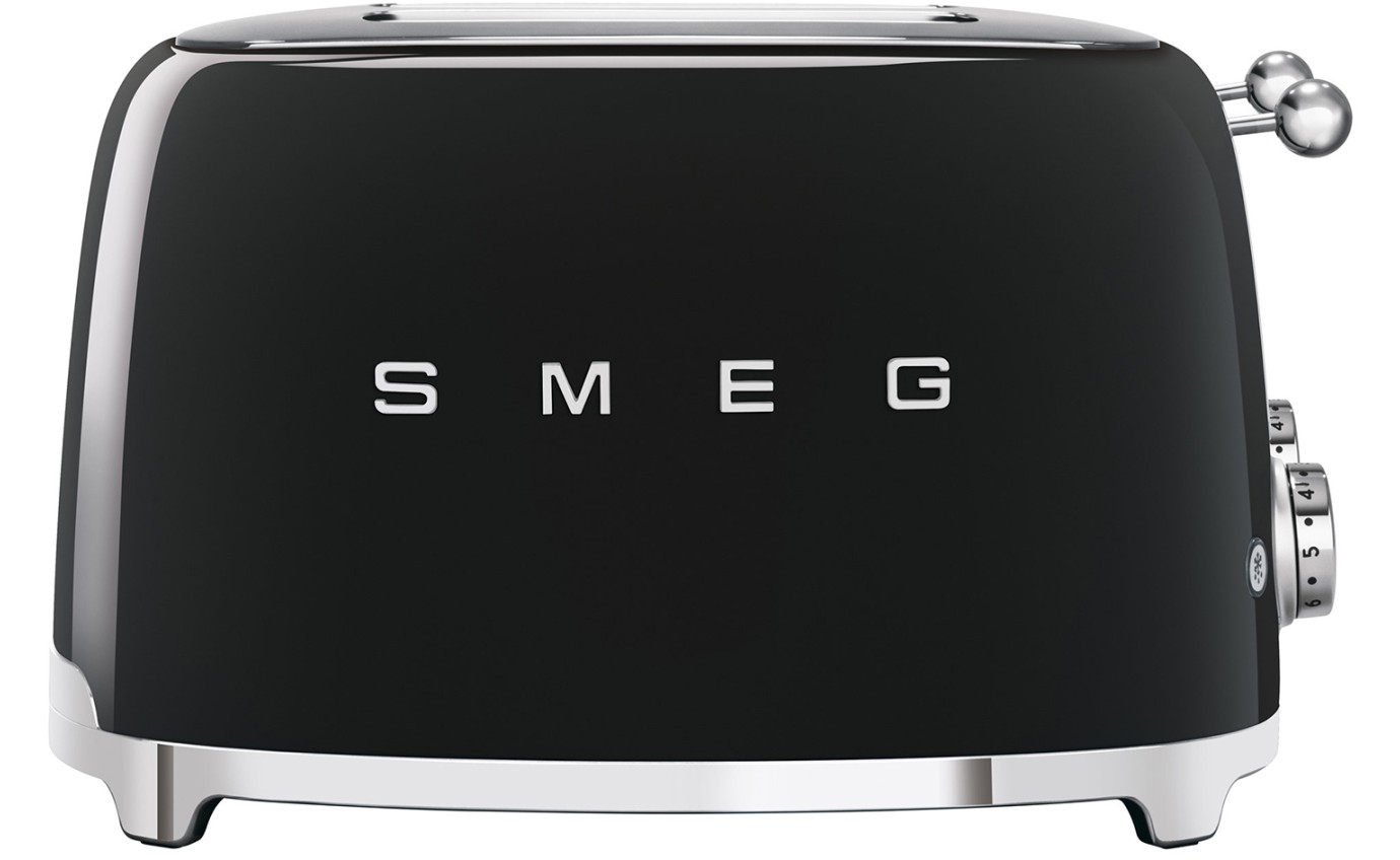 Smeg 50s Retro Style 4 Slice Toaster (Black) TSF03BLAU