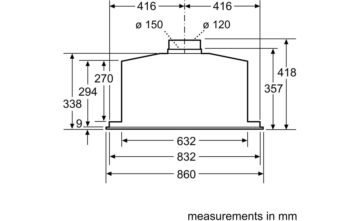 Siemens iQ700 86cm Integrated Rangehood LB89586AU