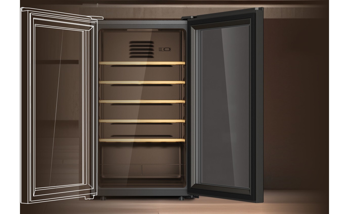 Haier 33 Bottle Wine Fridge (Black) HWC90UC