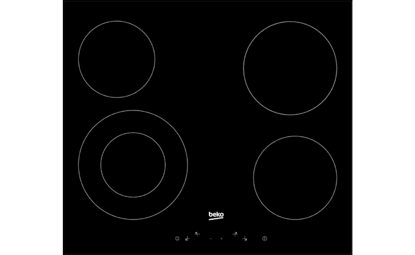 Beko 60cm Vitroceramic 4 Zone Cooktop HIC644021
