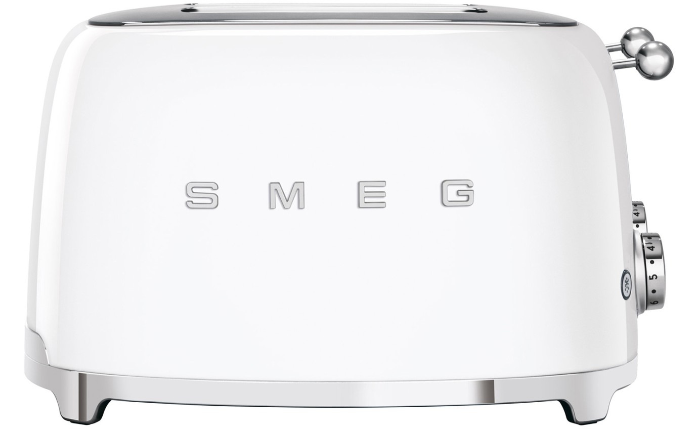 Smeg 50s Retro Style 4 Slice Toaster (White) TSF03WHAU