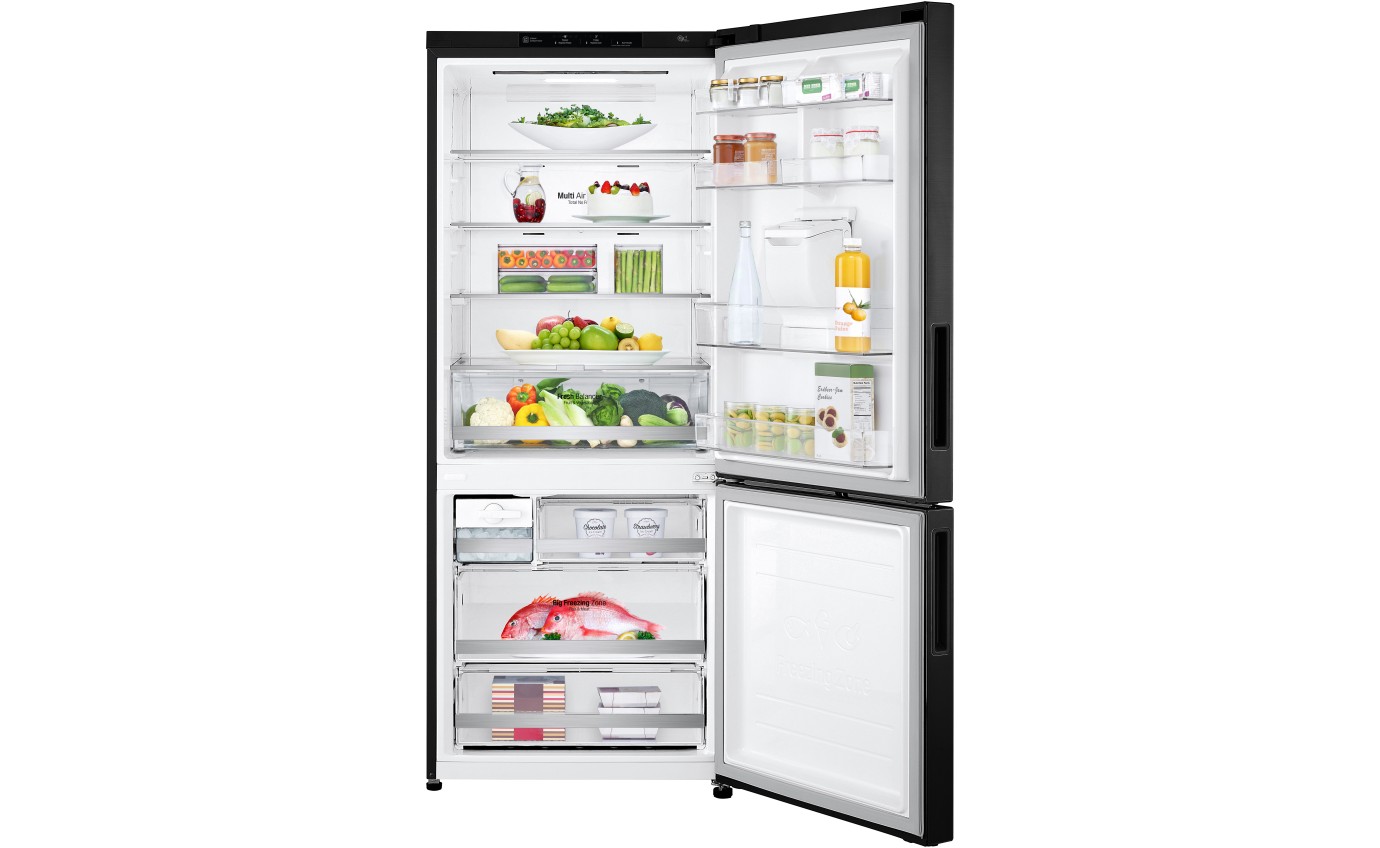 LG 420L Bottom Mount Fridge (Matte Black) GBW455MBL