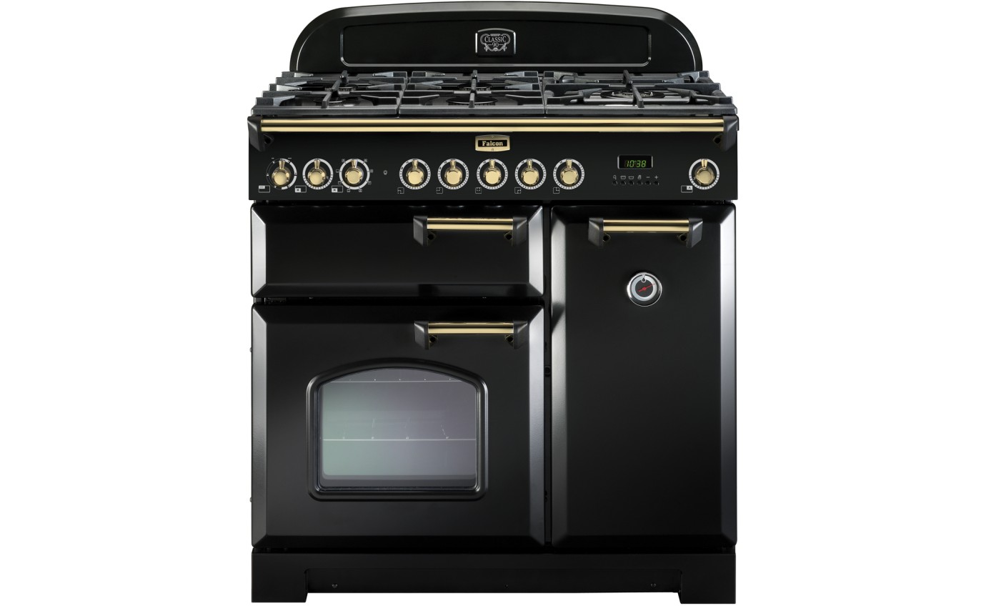 Falcon Classic Deluxe 90cm Dual Fuel Upright Cooker CDL90DFBLBR