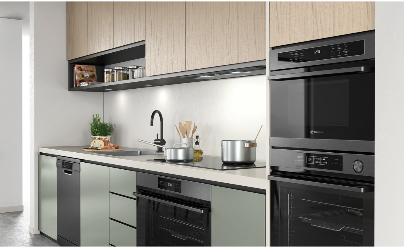 Westinghouse 44L Combination Built-in Microwave Oven (Dark Stainless Steel) WMB4425DSC