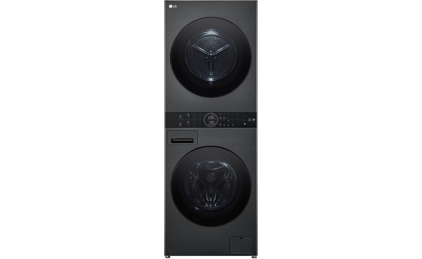 LG 12kg/9kg WashTower™ All-In-One Stacked Washer Dryer (Black Steel) WWT1209B