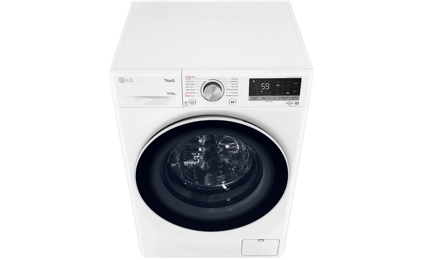 LG 10kg/6kg Front Load Washer Dryer Combo WVC51410W