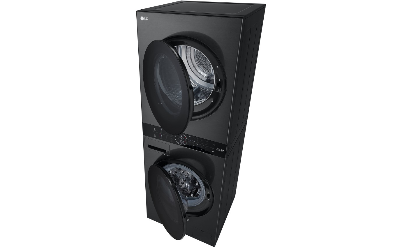 LG 12kg/9kg WashTower™ All-In-One Stacked Washer Dryer (Black Steel) WWT1209B