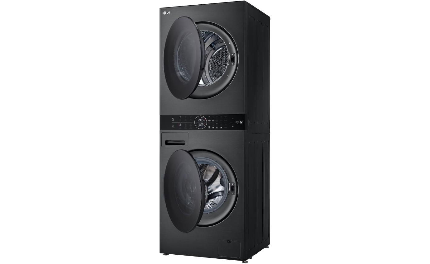LG 12kg/9kg WashTower™ All-In-One Stacked Washer Dryer (Black Steel) WWT1209B