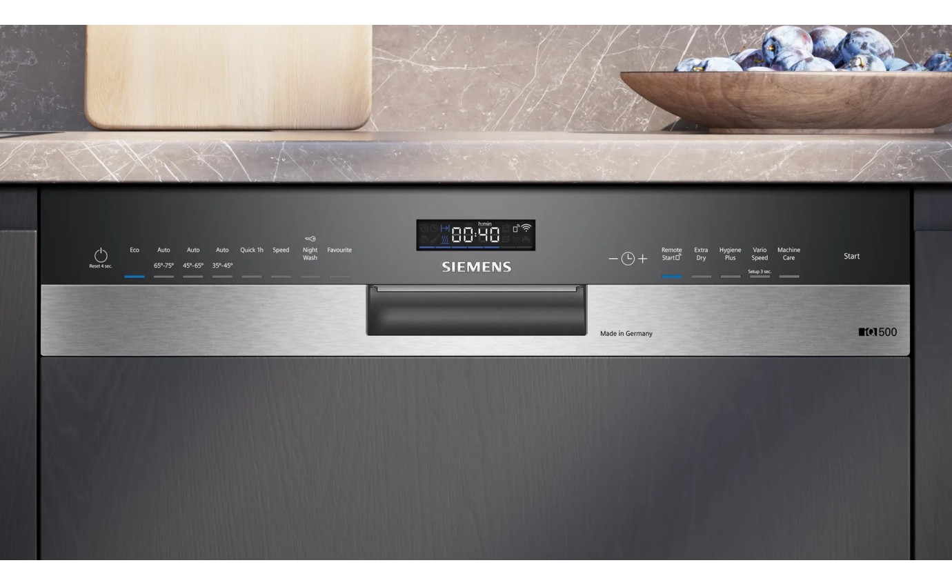 Siemens iQ500 Semi-Integrated Dishwasher Stainless Steel SN55HS01CA