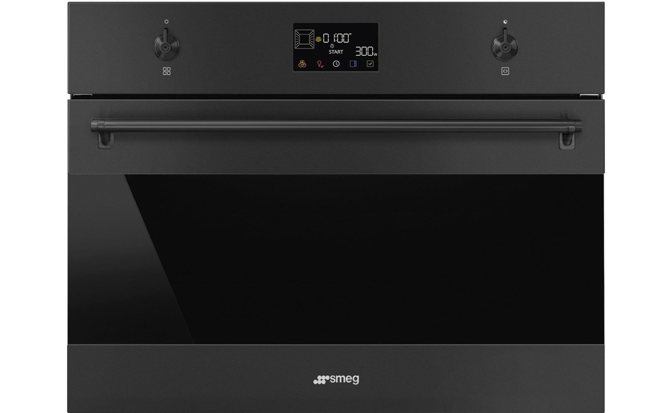 Smeg 45cm Compact Combi Microwave Oven (Matte Black) SOA4302M1N