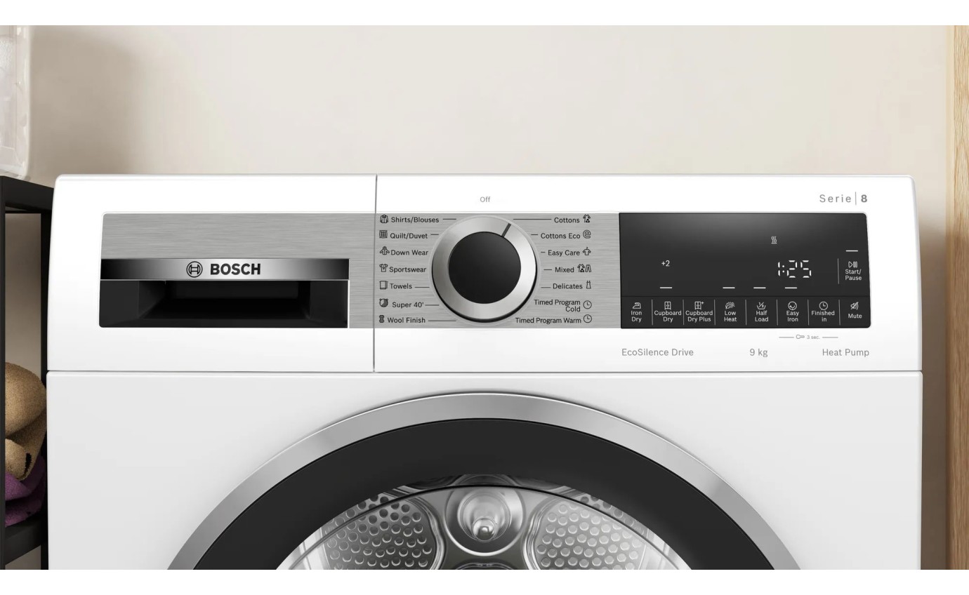 Bosch 9kg Series 8 Heat Pump Tumble Dryer WQG24201AU
